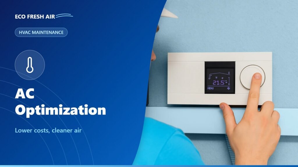 HVAC technician adjusting an AC system for better efficiency in a Dubai property
